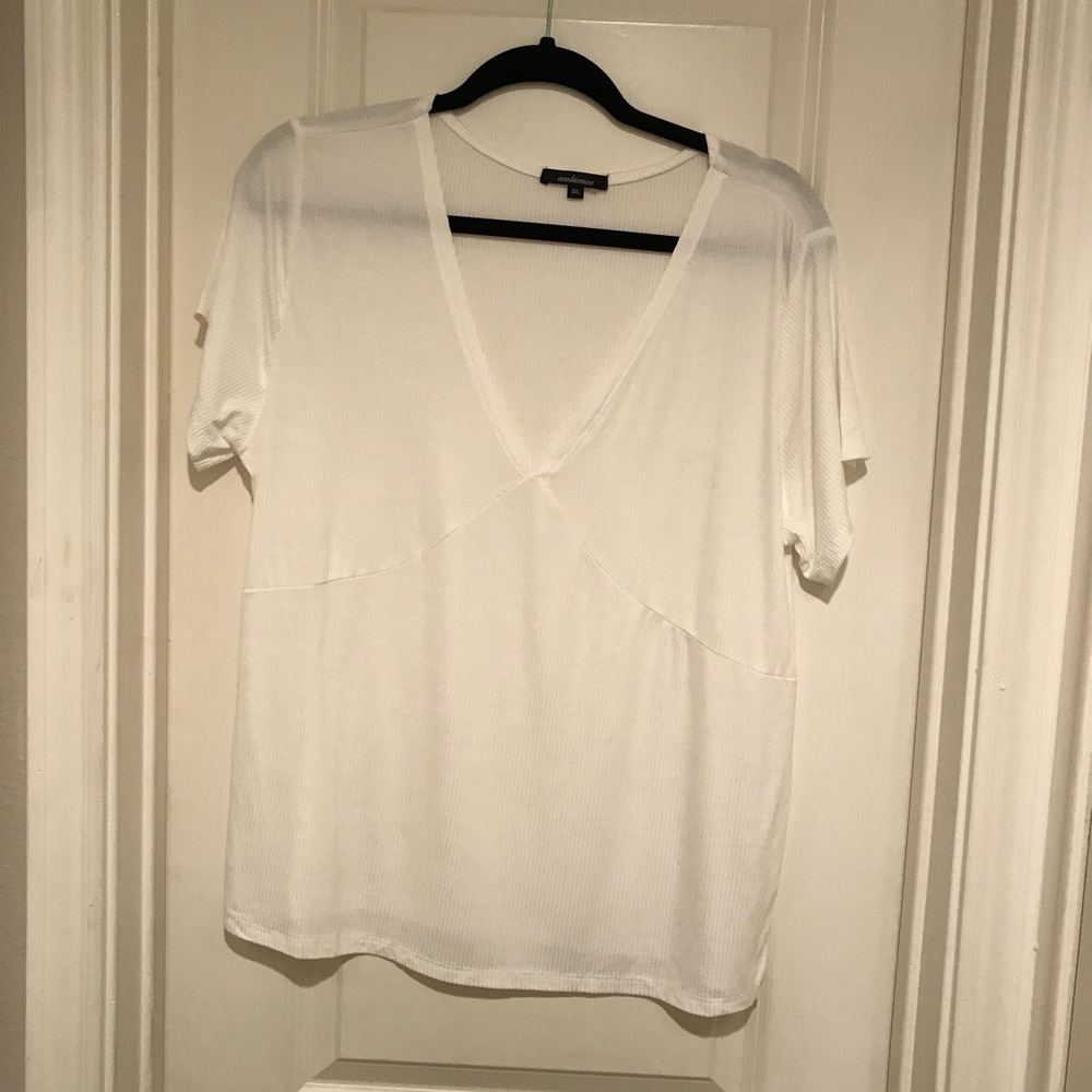 NWOT Wet Seal Cream V-Neck Top